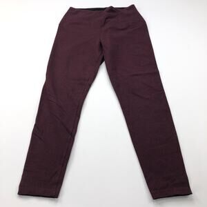 Lysse Medium (Fits 26W 24L) Pull On Crop Mid Rise Legging Pants Maroon